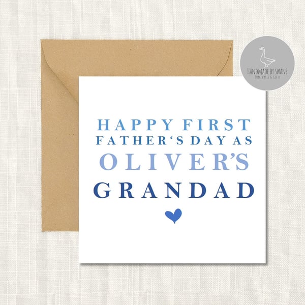 Happy first father's day as Grandad Greeting card