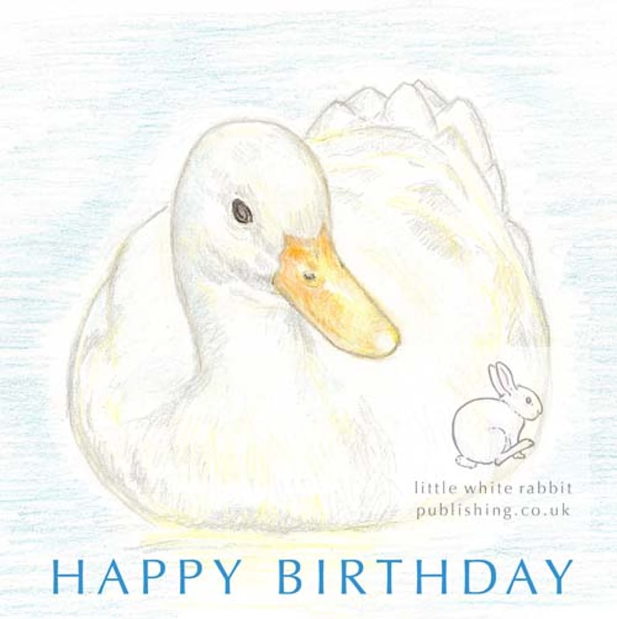 White Duck - Birthday Card