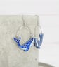 Titanium ear wire - Blue whale dangle earrings - Unique - Statement - Acrylic - Image 4