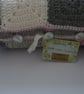  CUSHION cover  ' Serenity' .100% superwash  wool . Grey, pink, white . - Image 4