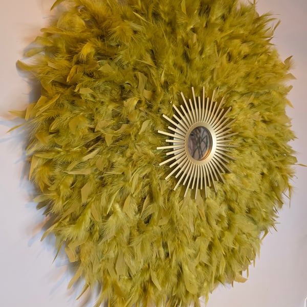 Mustad Feather Mirror - Handmade - One Of A Kind - Juju - Designer