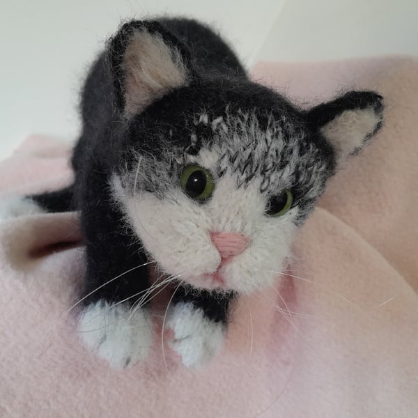 Tuxedo Kitten, Dotpebblesknits Design