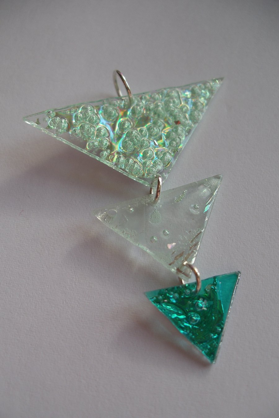 Three triangular piece pendant