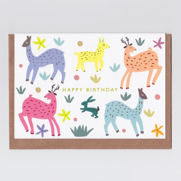 Happy Birthday Card - Fawn