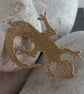 Lizard brooch in brass - Image 4