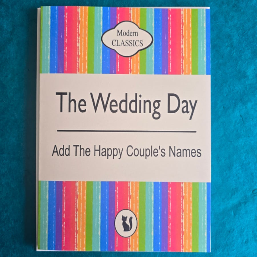 The Wedding - Vintage Penguin Style Book Card - A5 - Can Be Personalised