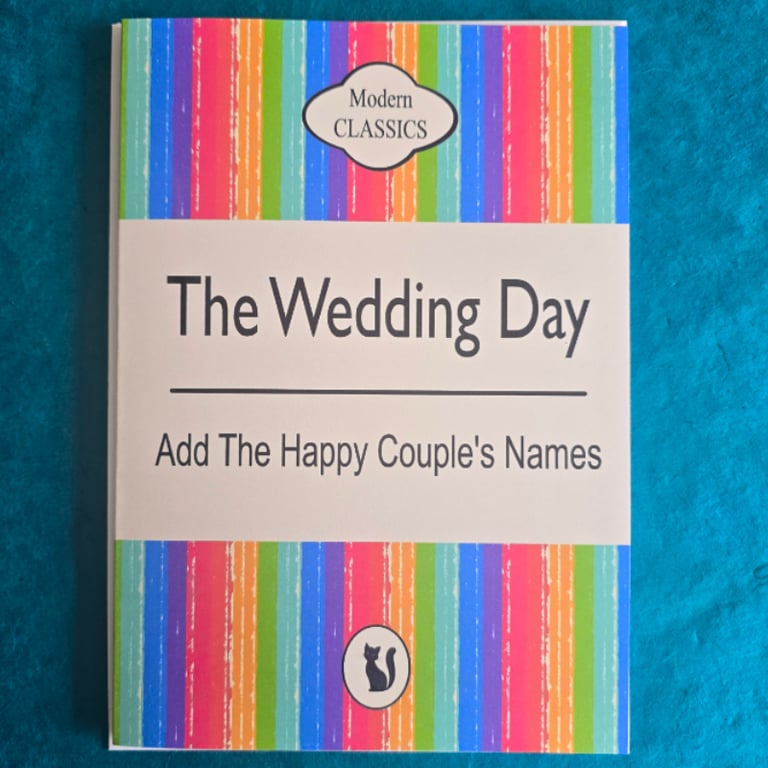 The Wedding - Vintage Penguin Style Book Card - A5 - Can Be Personalised
