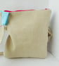 Linen and silk crossbody bag with zipped fastening and butterflies - Image 4