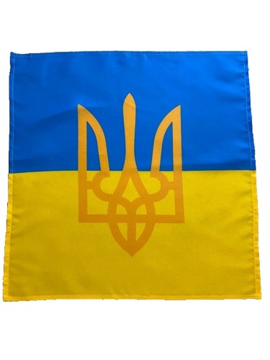 23" x 23" 59 x 59 cm Ukraine Ukrainian Trident Flag Bandana Head Scarf Neck Tie