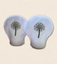 Dandelion Tealight Covers - Embroidered Felt Botanical Decor