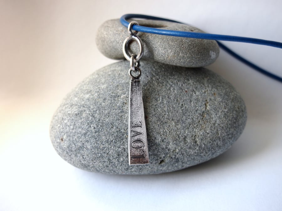  Love Inspiration Necklace.  (Leather Thong)