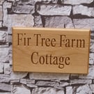 300 x 180 mm Personalised Oak House Name Sign outdoor gate signs wall sign