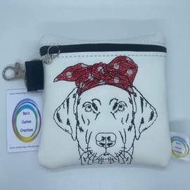 Labrador, Embroidered small bag,  