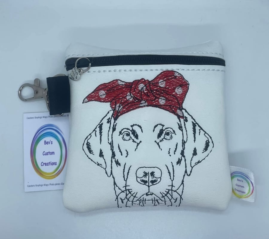 Labrador, Embroidered small bag,  