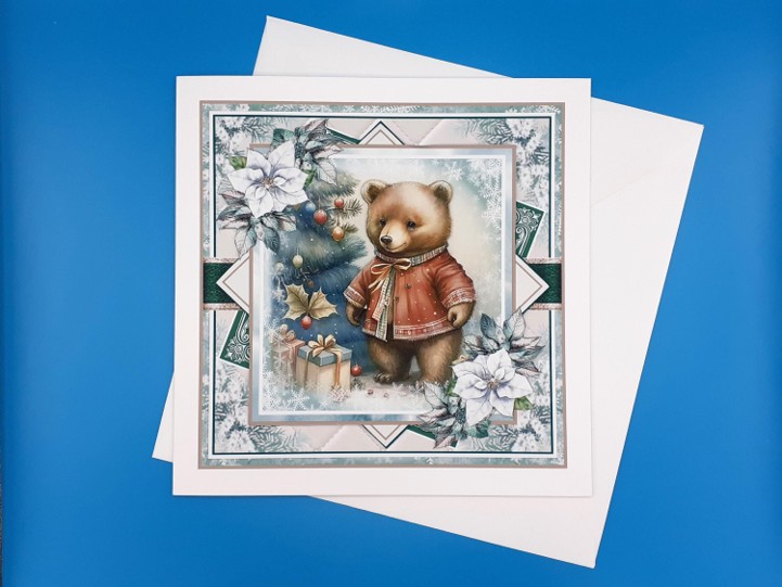 Children's Christmas Card, Grand child, Son, Daughter,Decoupage