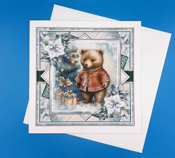Children's Christmas Card, Grand child, Son, Daughter,Decoupage
