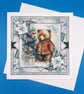 Children's Christmas Card, Grand child, Son, Daughter,Decoupage