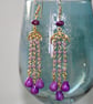 Purple magnesite chandelier earrings - Image 2