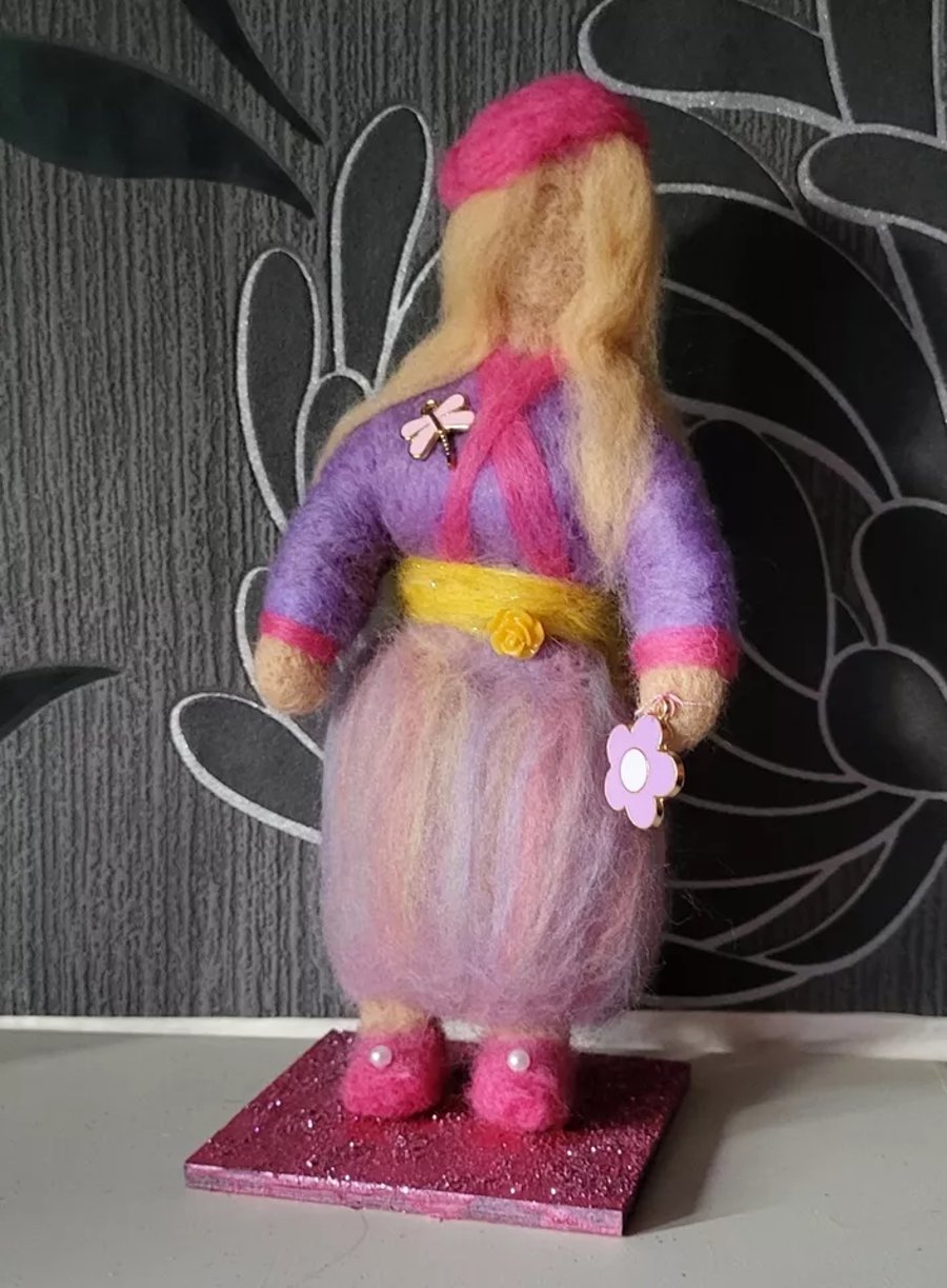 Colette French Style Needle Felted Doll Figurine