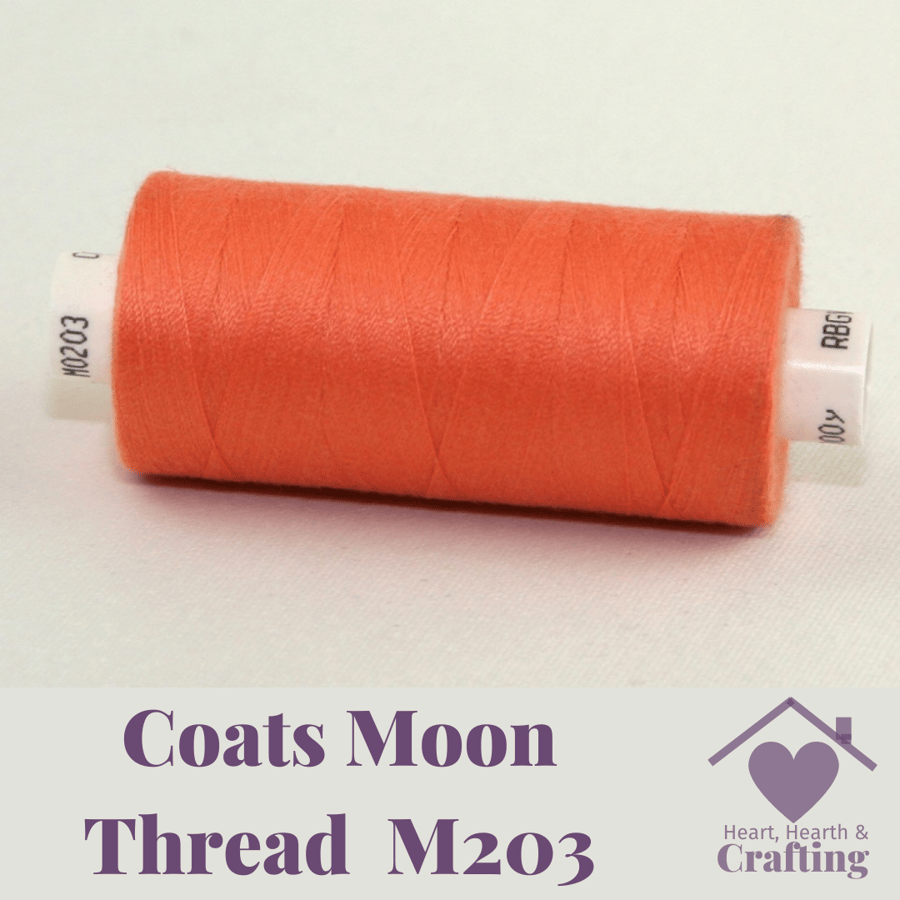 Sewing Thread Coats Moon Polyester – Orange M203