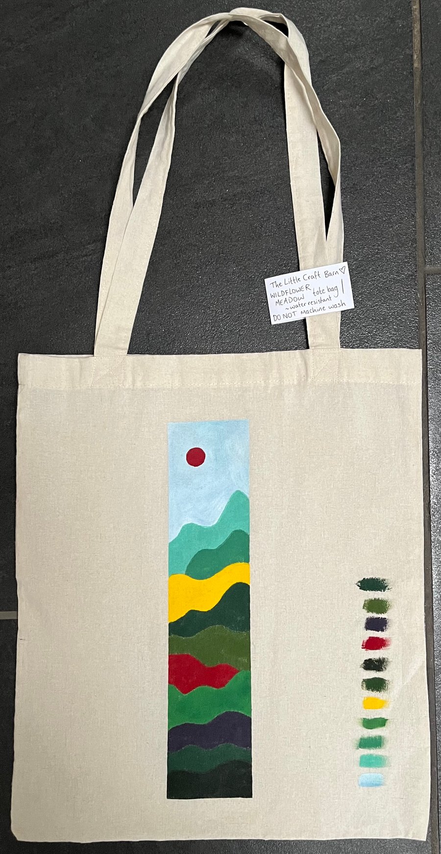 Hand-painted Landscape Scene Tote Bags