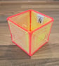 Medium container for office items - yellow and orange mix pattern - Image 3