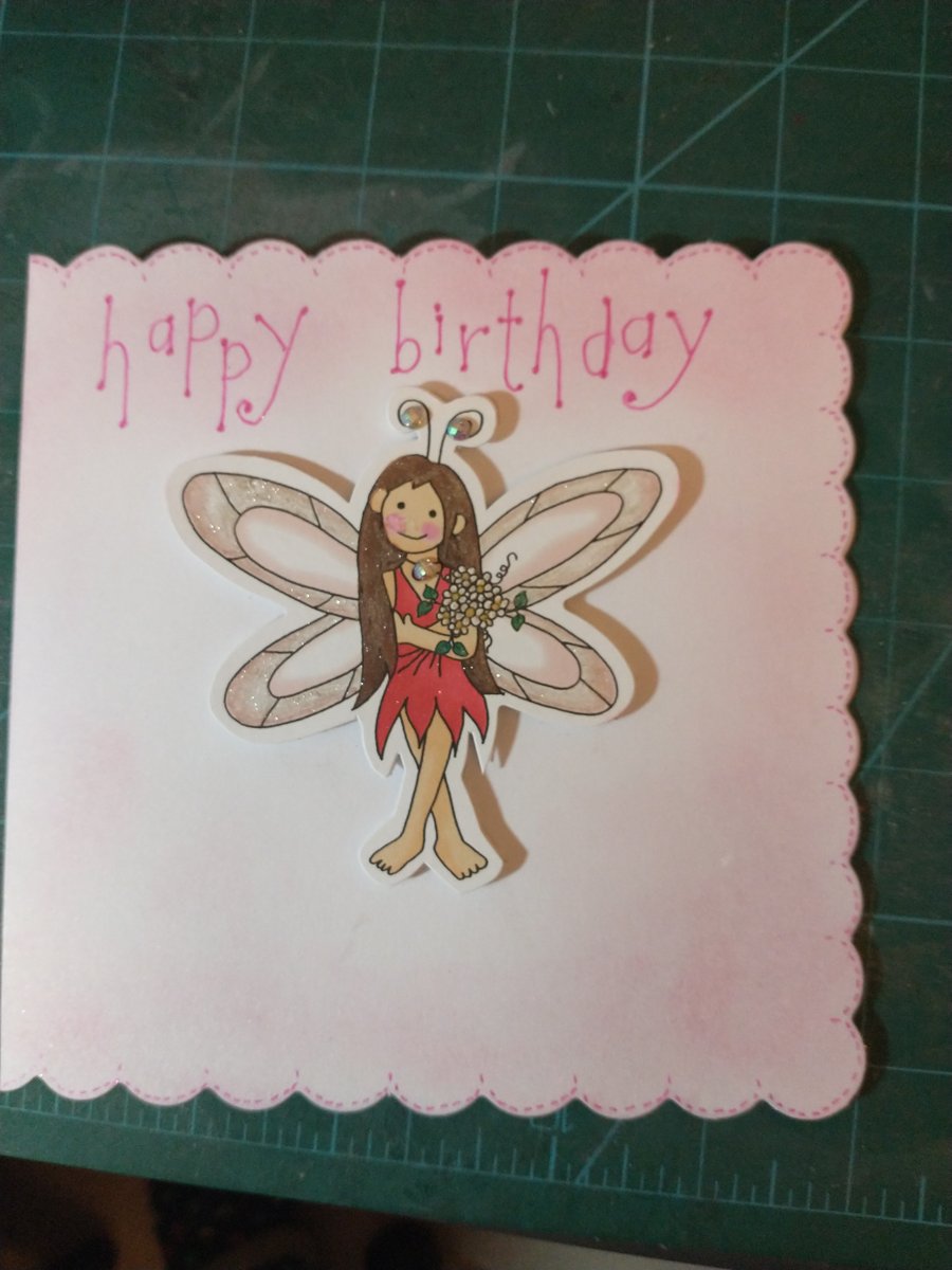 Child's fairy birthday card 