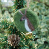 FOR LOUISE - 2 X HARE HANGING ORNAMENTS.