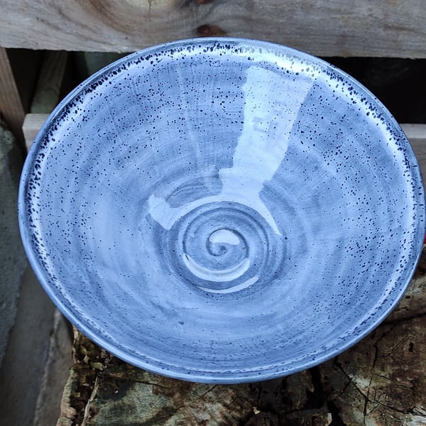 Grey blue-ish speckled bowl