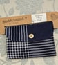 Navy stripped fold up tote bag. - Image 4