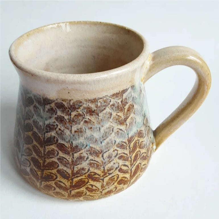 Mug Brown Glazed  - Hand Thrown Stoneware Ceramic Mug 