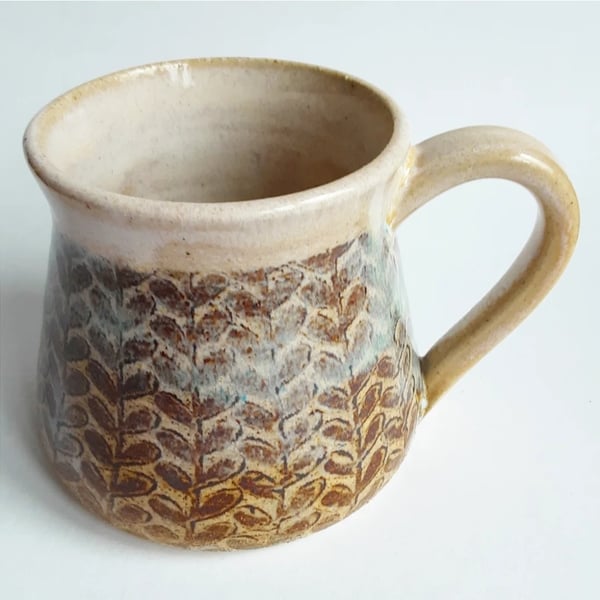 Mug Brown Glazed  - Hand Thrown Stoneware Ceramic Mug 