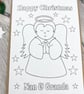 Coloured By Christmas Card & Gift Tag - Boy Angel - Personalised  - Image 4