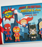 Kids superheroes birthday guest book, boys and girls superhero birthday gift - Image 1