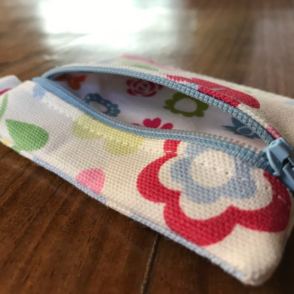 Cute little zippered key ring coin purse