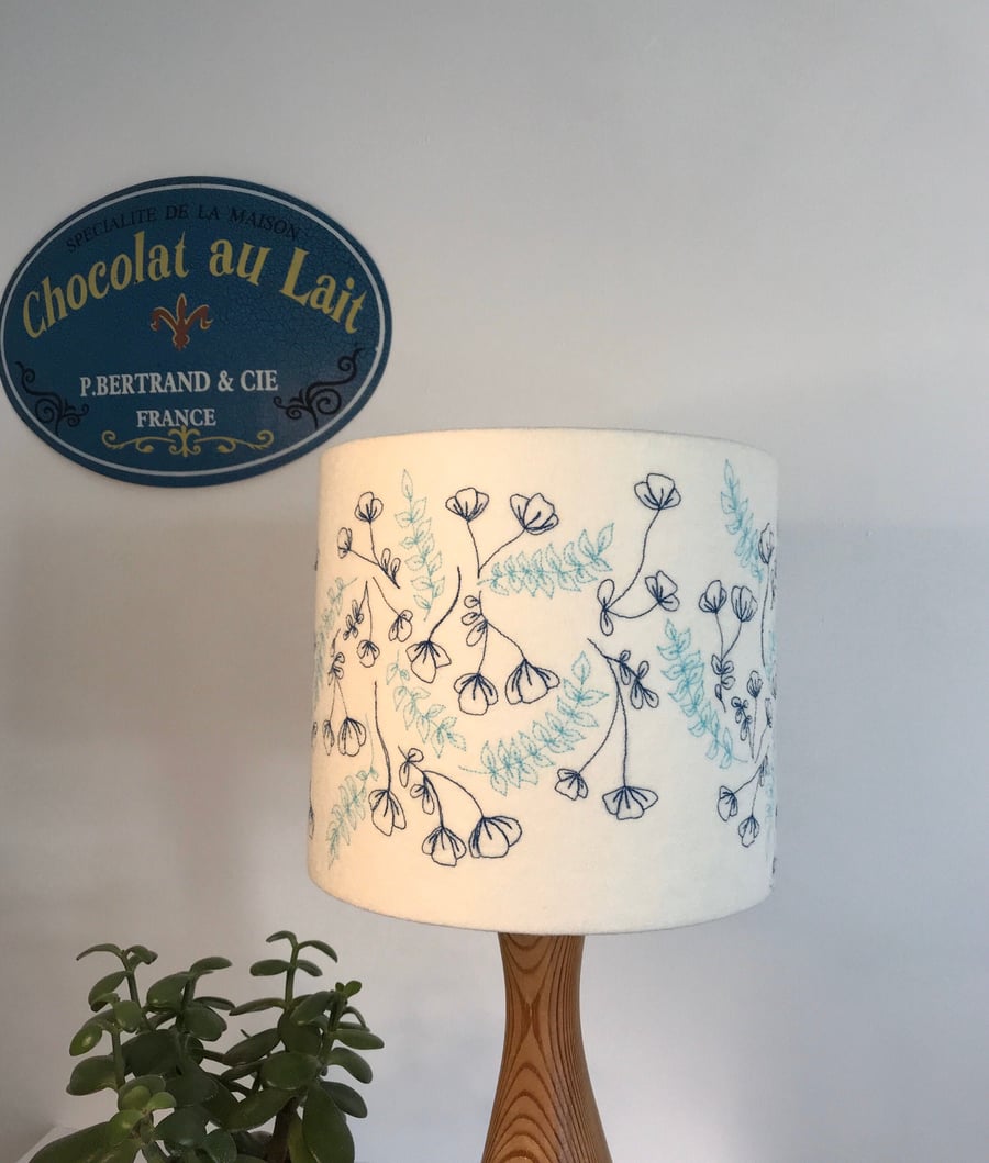 Embroidered flowers Lampshade