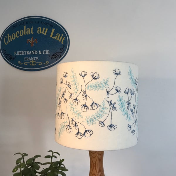 Embroidered flowers Lampshade
