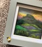 Roseberry Topping sunset needle felt Cleveland hills grey box frame  - Image 3