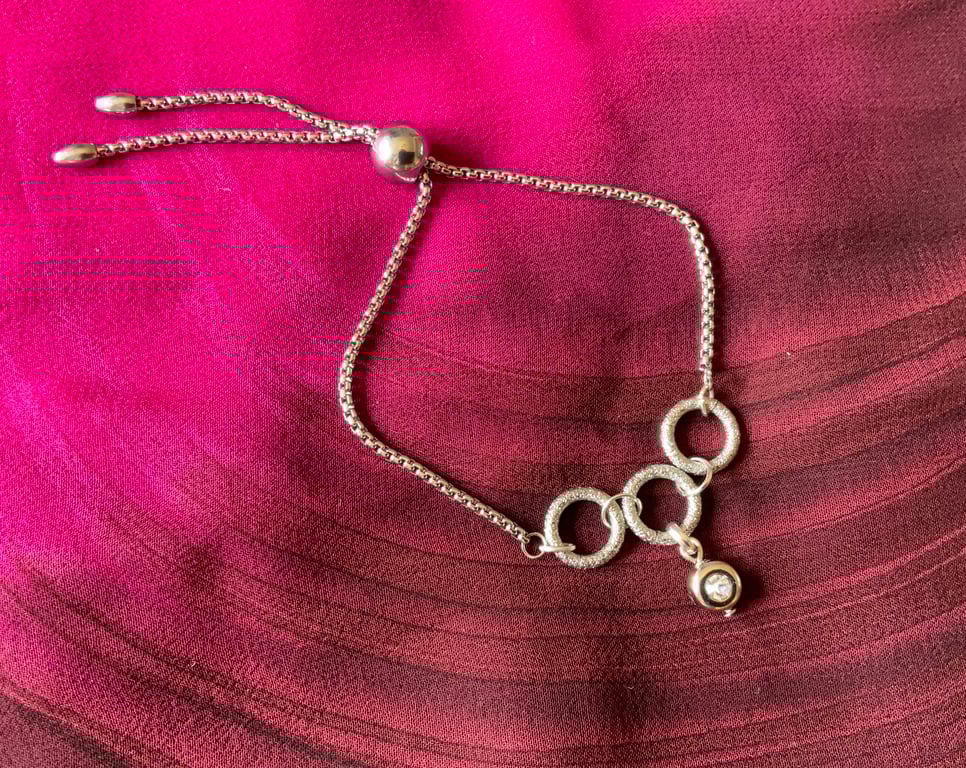 Slider Bracelet with diamond charm