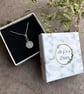 Sterling Silver Etched Round Pendant on 40cm Rope Chain - Image 4
