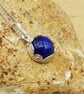 Floral Tiny sapphire pendant necklace. September birthstone - Image 3