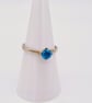 Sterling Silver And Blue Gemstone Ring
