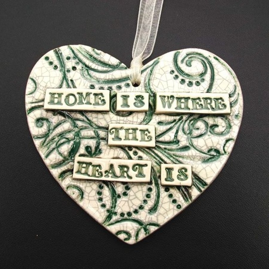 Large ceramic heart decoration