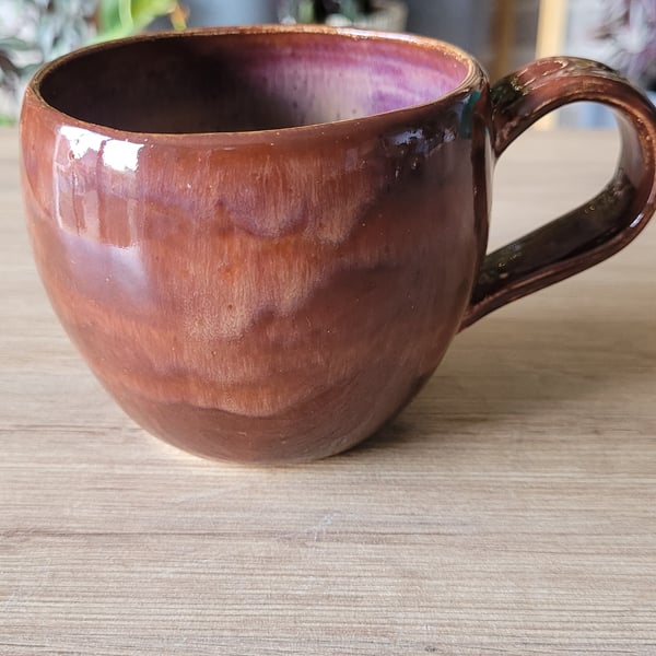Brownish-Red Mug Handmade Pottery