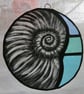 Stained Glass Hanging Ammonite