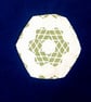 Round cushion cover in green & cream patchwork Laura Ashley. Slightly imperfect. - Image 2