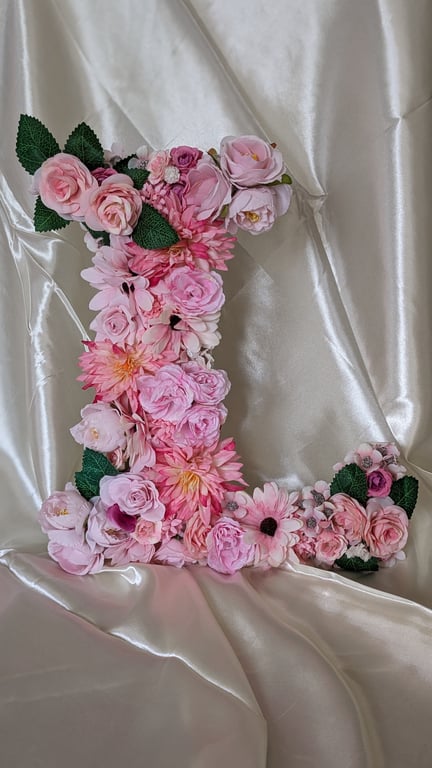 30cm Wooden Flower Letter 