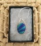 Teardrop Pendant in Peacock Colours - Image 2