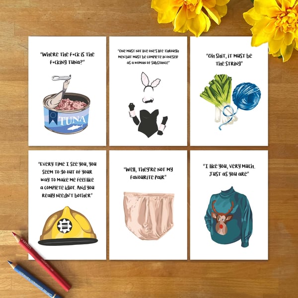 Bridget Jones Inspired Mini Prints - A6 Quote Art - Funny Film Prints