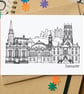 Doncaster Skyline Greetings Card - Image 1